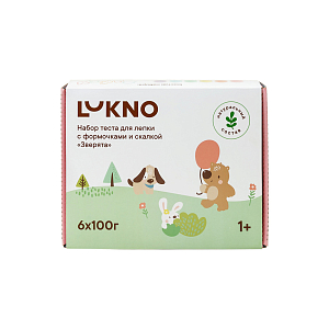 Набор теста для лепки LUKNO с аксессуарами "Зверята"